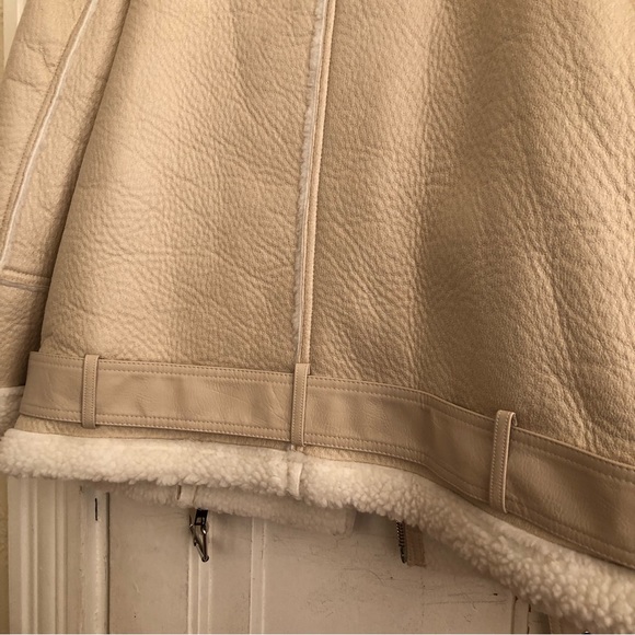 Primark Faux Leather Sherling Jacket/Coat Size Small - Picture 12 of 16